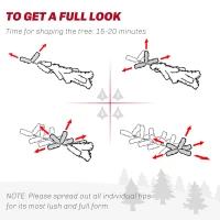 HOMCOM 1.2m/4ft Artificial Christmas Tree with 100 Warm White LED Lights and 8 Modes, Small Xmas Tree with Red Berries, Pine Cones and Retro Base, Green(m-7)