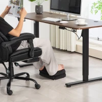 HOMCOM Apoio para os Pés para Escritório Apoio para os Pés Preenchido de Espuma e Almofadas Antiderrapantes 32x22x15 cm Preto(m-9)