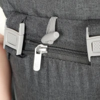 AIYAPLAY Mochila Portabebés de Recién Nacido hasta 36 Meses con Asiento Extraíble Cinturón Ajustable y Bolsillo Carga 15 kg Gris(m-9)