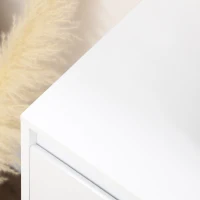 HOMCOM Móvel Aparador com 3 Portas Prateleiras Ajustáveis e Suporte com Fecho Suave para Televisores 120x35x85 cm Branco(m-7)