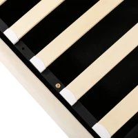 5ft King Size Luxurious Velvet Button Tufted Sleigh Bed with Hidden Storage, Adjustable Headboard, and Sturdy Frame, 160x228x107 cm, Beige(m-8)