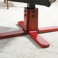 HOMCOM Faux Microfibre Leather Manual Recliner and Footstool Set - Black(m-8)