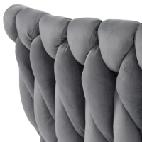 Set of 4 Luxurious Velvet Swivel Dining Chairs with Metal Legs and Raised Backrest, 63x50x87 cm, Gray(m-7)