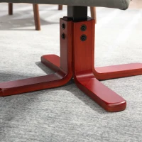 HOMCOM Faux Microfibre Leather Manual Recliner and Footstool Set - Grey(m-8)