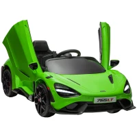 AIYAPLAY McLaren 765LT Licensed 12V Kids Electric Ride on Car with Butterfly Doors Remote Control Transport Wheels Green(m-1)