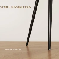 HOMCOM Set 2 Scaune de Dining Tapițate în Stil Nordic cu Brațe și Picioare din Oțel, 54x57x80 cm, Alb Crem(m-6)