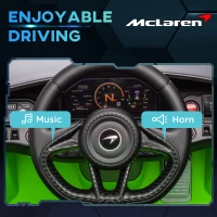 AIYAPLAY McLaren 765LT Licensed 12V Kids Electric Ride on Car with Butterfly Doors Remote Control Transport Wheels Green(m-6)