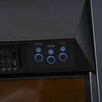 HOMCOM Camino Elettrico 1000W e 2000W, Effetto Fiamma con LED a 5 Livelli Telecomando Vetro Temperato Bianco 102x30x95cm(m-7)