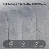 HOMCOM Bancă de Pat Tapițată și Lemn, Bancă de Intrare cu Picioare Metalice, 82x30x47 cm, Gri(m-4)