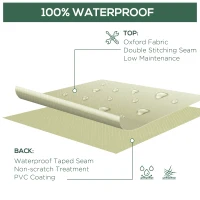 Outsunny 600D Oxford Cloth Waterproof Furniture Cover Wicker Chairs Garden Patio Rattan Seat Outdoor Protector L70*W90*H115cm(m-4)