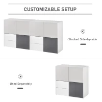 HOMCOM Dulap multifunctional cu sertare si usi, mobilier pentru Camera de zi Dormitor Birou(m-5)