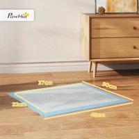 PawHut Set 100 Covoare Absorbante pentru Câini cu 6 Straturi, Covoare Igienice pentru Câini, 45x30 cm, Albastru(m-3)
