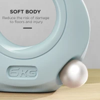 SPORTNOW 6kg Kettlebell, Soft Kettle Bell with Wide Handle for Home Gym Weight Lifting and Strength Training, Light Grey(m-7)