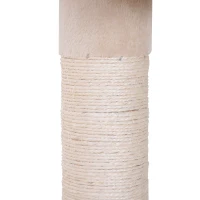 Krabpaal PawHut met sisalpalen, krabpaal voor katten, klimboom voor katten, kattenboom, beige, 40 x 34 x 230-260 cm(m-13)