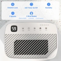 HOMCOM 20L/Day Dehumidifier, with Filter - White(m-5)