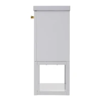 Meuble de salle de bain avec lavabo et meuble sous-vasque 39 cm, Suspendu, Gain de place, Facile à monter, Idéal pour les petits WC invités,Blanc(m-8)