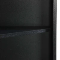 Eckschrank, Eckbadischrank 36x36x155 cm, verstellbarer Boden, wasserdicht & feuchtigkeitsresistent, schwarz(m-6)