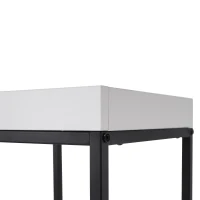 Badezimmerschrank mit Ablagefächern, verstellbare Einlegeböden, Wandmontage, 30×30×120 cm, Weiß+Schwarz(m-7)