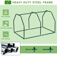 Outsunny Mini  Greenhouse Grow House PVC Cover Steel Frame White 99L x 71W x 60H cm(m-6)