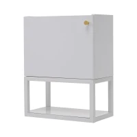 Mobile bagno con lavabo e mobiletto 40 cm, sospeso, salvaspazio, facile da montare,Bianco(m-7)