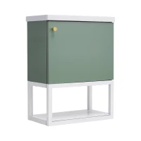 Meuble de salle de bain avec lavabo et meuble sous-vasque, Suspendu, Gain de place, Montage facile, 39×21×50 cm,Vert(m-2)