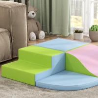 HOMCOM Conjunto de 6 Blocos de Espuma para Crianças de 12-36 Meses Brinquedo Educativo de Construção 150x100x24 cm Multicor(m-8)
