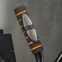 HOMCOM Bicicleta Elíptica com Ecrã LCD Resistência Ajustável Sensor de Frequência Cardiaca e Rodas 90x62x150 cm Preto(m-8)