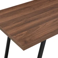 Scrivania da ufficio con 3 cassetti, scrivania industriale, 140×59,5×75 cm, MDF, chiusure soft close, Marrone Scuro(m-5)