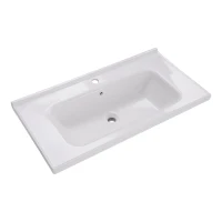 Meuble sous-lavabo suspendu 90 cm de longeur, avec lavabo en céramique et tiroirs, design moderne, grand espace de rangement,Gris(m-6)