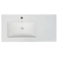 Badmöbel-Set mit Waschbecken, 90,5 cm, 1 Schublade, wasserdicht und langlebig, Soft-Close, einfach zu montieren, 90,5×46,3×37 cm, Grün(m-6)