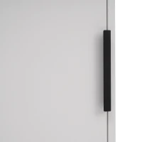 Meuble de salle de bain avec compartiments de rangement, étagères réglables, fixation murale, 30×30×120 cm,Blanc+Noir(m-8)