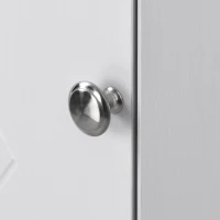 Badezimmerschrank - Eck-Badschrank 36x36x155 cm, Wasserdichter Eckschrank für Bad, Minimalistischer Kleinschrank für Badezimmer, Weiß(m-7)