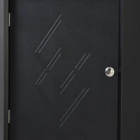 Eckschrank, Eckbadischrank 36x36x155 cm, verstellbarer Boden, wasserdicht & feuchtigkeitsresistent, schwarz(m-5)