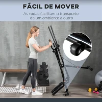 HOMCOM Bicicleta Elíptica com Ecrã LCD Resistência Ajustável Sensor de Frequência Cardiaca e Rodas 90x62x150 cm Preto(m-7)
