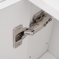 Badezimmerschrank mit Ablagefächern, verstellbare Einlegeböden, Wandmontage, 30×30×120 cm, Weiß+Schwarz(m-9)