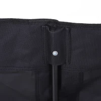 Outsunny 6 Seat Folding Sports Bench Portable Sports Team Bench Spectator Chair with Cooler Bag and Carrying Bag for Outdoor Picnic Camping - Black(m-7)