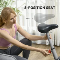 SPORTNOW Quiet Exercise Bike with 8-Level Magnetic Resistance and Heart Rate Sensor, for Home Gym, Grey and black(m-6)