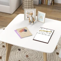 AIYAPLAY Kids Table and Chair Set, 3-Piece Toddler Furniture Set for Playroom, Bedroom, Ages 3-8 Years, White(m-9)