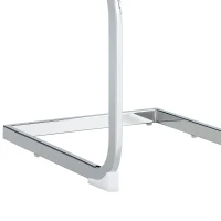 Set di 2 Sedie moderne per sala da pranzo, con schienale alto, in PU e tessuto, per Cucina e ufficio, Grigio(m-8)