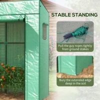 Outsunny 77 x 196cm Walk-In Greenhouse, with Accessories(m-7)