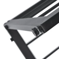 Masă de prânz modernă dreptunghiulară, cu blat din MDF cu efect de marmură și picioare din metal în formă de V, Alb+Negru(m-8)
