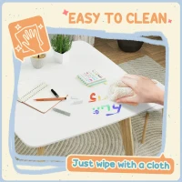 AIYAPLAY Kids Table and Chair Set, 3-Piece Toddler Furniture Set for Playroom, Bedroom, Ages 3-8 Years, White(m-7)