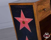 STONES Madia con ripiani e cassetti decorati in legno di mango(m-3)