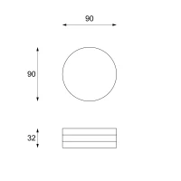 STONES Twist 1 tavolino girevole mdf 90x32(m-5)