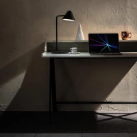 STONES Antares lampada da tavolo in metallo goffrato nero con touch led(m-3)