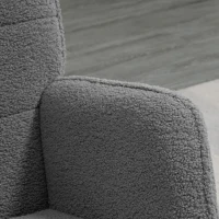 HOMCOM Fotoliu Balansoar Relaxant cu Brațe, Structură din Oțel și Picioare din Lemn de Fag, 71x98x101 cm, Gri Închis(m-8)