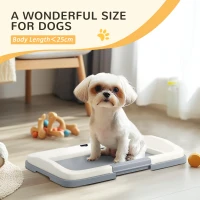 PawHut Dog Toilet Tray for Training Dogs, Dog Litter Tray for Indoor, Outdoor, 47 x 34 x 6cm(m-6)
