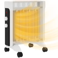 HOMCOM 2kW Electric Heater, 10-45℃ Temperature - White(m-1)