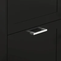 HOMCOM Dulap pentru Depozitarea Pantofilor cu 3 Sertare Rabatabile pentru 15 Perechi de Pantofi, 54x24x117,5 cm, Negru(m-8)