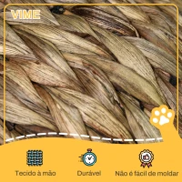 PawHut Cama para Gatos Caverna para Gatos Desmontável com Almofada Amovível 42x33x52 cm Marrom Escuro e Bege(m-5)